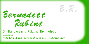 bernadett rubint business card